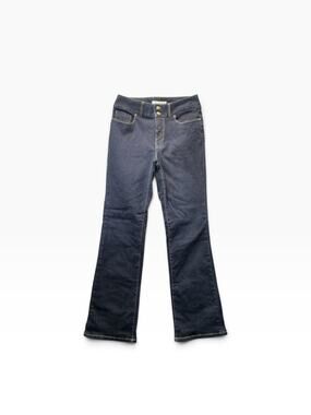 Boston Proper women Blue Dark Wash Bootcut Denim Jeans Size 8 23" Inseam